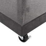 vidaXL Socle de parasol Granite 30 kg Carré Noir