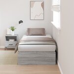 Lit de rangement vidaXL Gris Sonoma 90x200 cm