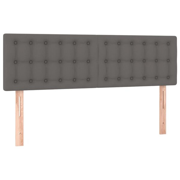 vidaXL Têtes de lit 2 Pièces Gris 72x5x78/88 cm Similicuir