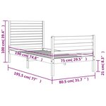 vidaXL Cadre de lit sans matelas bois massif