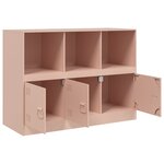 vidaXL Buffet rose 99x39x73 cm acier