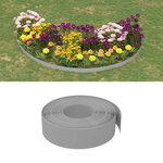 vidaXL Bordures de jardin 2 Pièces gris 10 m 15 cm polyéthylène
