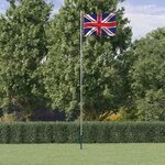 vidaXL Drapeau du Royaume-Uni et mât 6 23 m Aluminium