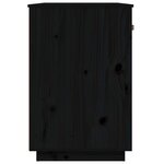 vidaXL Bureau Noir 95x50x75 cm Bois massif de pin
