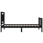 vidaXL Cadre de lit sans matelas noir 100x200 cm bois massif de pin