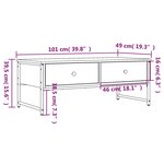 vidaXL Table basse chêne sonoma 101x49x39 5 cm bois d'ingénierie