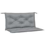 vidaXL Coussins de banc de jardin 2 Pièces gris 100x50x7 cm tissu Oxford