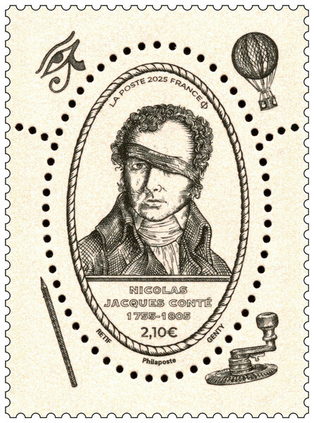 Timbre - Nicolas Jacques-Conté (1755-1805) - Lettre Internationale