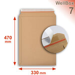 Lot de 50 enveloppes carton wellbox 7 format 330x470 mm