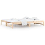 vidaXL Lit coulissant 2x(80x200) cm Bois de pin massif