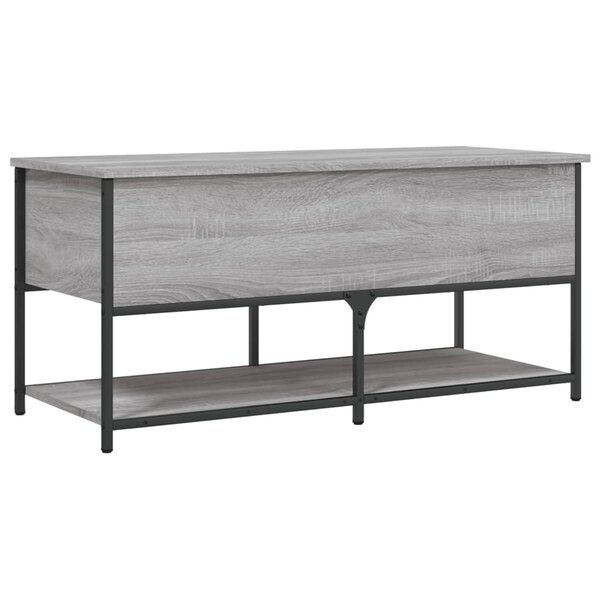 vidaXL Banc de rangement sonoma gris 100x42 5x47 cm bois d'ingénierie