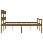 vidaXL Lit pour personne âgée sans matelas marron miel bois massif