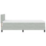 Lit à ressorts vidaXL avec matelas Gris clair 100x200 cm Velours