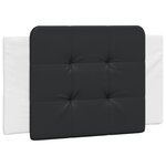 vidaXL Cadre de lit avec tête de lit blanc et noir 90x200cm similicuir