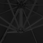 vidaXL Parasol de jardin en porte-à-faux avec mât en acier noir 300 cm