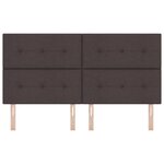 Cabeçalho LED vidaXL Marron Foncé 90 cm Tissu
