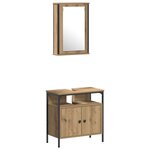 vidaXL Ensemble de meubles de salle de bain de 4 pièces en chêne artisanal