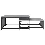 vidaXL Tables basses gigognes 2Pièces sonoma gris bois d'ingénierie métal