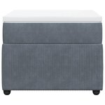 vidaXL Sommier à lattes de lit et matelas Gris foncé 90x190 cm Velours