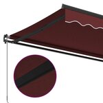 vidaXL Auvent manuel rétractable bordeaux 600x300 cm