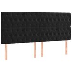 vidaXL Cadre de lit sans matelas noir 200x200 cm velours