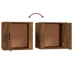 vidaXL Table de chevet Chêne fumé 50x39x47 cm