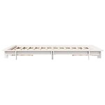 vidaXL Cadre de lit sans matelas blanc 135x190 cm bois de pin massif
