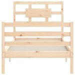 vidaXL Cadre de lit sans matelas bois massif