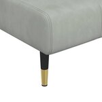 vidaXL Canapé-lit en forme de L gris clair 275x140x70 cm velours
