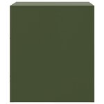 vidaXL Table de chevet vert olive 34 5x39x44 cm acier