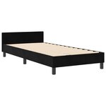 vidaXL Cadre de lit noir 90x200 cm velours
