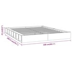 vidaXL Cadre de lit sans matelas blanc 150x200 cm bois massif