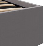vidaXL Cadre de lit à rangement avec LED Gris Similicuir 100x200 cm