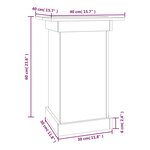 vidaXL Support à fleurs 40x40x60 cm Bois de pin solide