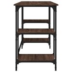 vidaXL Bureau chêne marron 140x50x75 cm métal et bois d'ingénierie