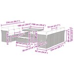 Ensemble de canapé de jardin vidaXL 11 pièces avec coussins gris polyrotin acacia