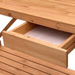 vidaXL Banc de rempotage avec treillis marron bois massif de sapin