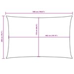 vidaXL Voile de parasol tissu oxford rectangulaire 2x5 m noir