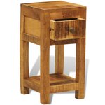 vidaXL Table de chevet avec 1 tiroir Bois massif de manguier