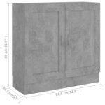 vidaXL Bibliothèque Gris béton 82 5x30 5x80 cm Bois d'ingénierie