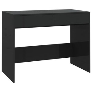 Bureau table poste de travail meuble d'ordinateur informatique étude 101 x 50 x 76 5 cm bois d'ingénierie noir 02_0023892