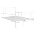 vidaXL Cadre de lit Blanc Métal 120x200 cm