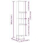 vidaXL Ensemble de meubles de salle de bain 3 Pièces Chêne marron