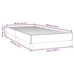 vidaXL Cadre de lit Gris foncé 90x190 cm Tissu