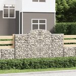 vidaXL Paniers à gabions arqués 30 Pièces 200x30x120/140 cm Fer galvanisé