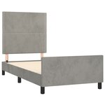 vidaXL Cadre de lit sans matelas gris clair 90x200 cm velours