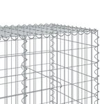 vidaXL Panier gabion avec couvercle 250x100x100 cm fer galvanisé