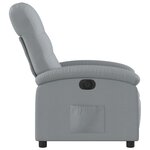 vidaXL Fauteuil inclinable électrique Gris clair Tissu