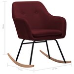 vidaXL Chaise à bascule Rouge bordeaux Tissu