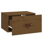 vidaXL Tables de chevet murales 2 Pièces Marron miel 40x29 5x22 cm